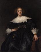 REMBRANDT Harmenszoon van Rijn Portrait of a woman with a fan (mk33) Spain oil painting artist